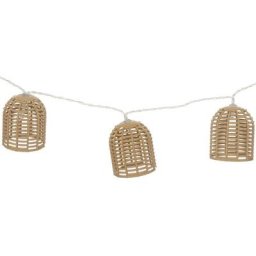 Guirlande led à petits abat jour Naturel ø 6 cm - Naturel