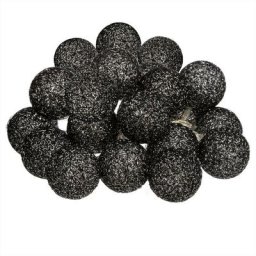 Guirlande Led Secteur 20 Boules noires D6cm Atmosphera créateur d'intérieur - Multicolore
