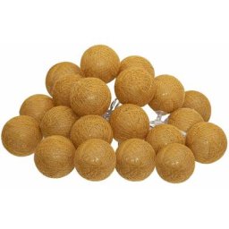 Guirlande Led Secteur 20 Boules moutardes D6cm Atmosphera créateur d'intérieur - Ocre