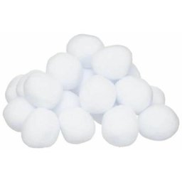 Atmosphera - Lot de 15 Boules de Neige 'Manteau' 7cm Blanc