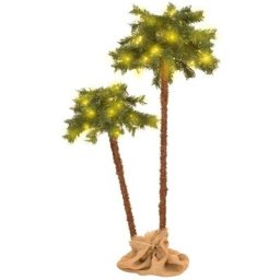 Palmier artificiel double avec led 105 cm et 180 cm Moderne pour Décoration de Noël Maison
