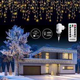 Guirlande lumineuse 200/400/600 led avec télécommande fonction timer options-600 led warm white