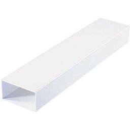 N15804 Tube de ventilation flexible tube carré - blanc - Wallair