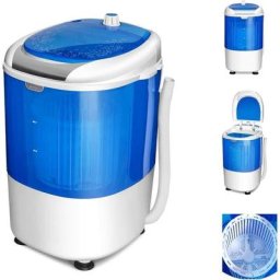 Mini Machine à Laver avec Essoreuse à Cuve Unique 2,5 kg Portable Semi Automatique avec Fonction de