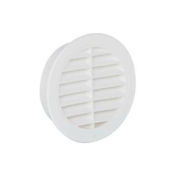Grille d'aeration ronde avec avec moustiquaire 175 mm, blanc