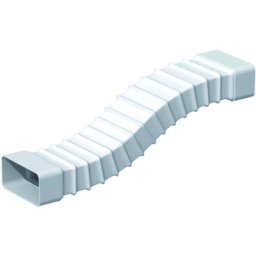 Conduit plat pvc souple - rectangulaire - 55 x 110 mm - longueur 0.5 mètres - Blanc