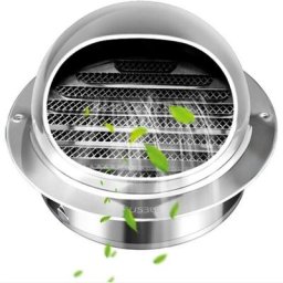 120mm Grille d'Aération Ronde Grille Ventilation Hotte, Bouchon Rond en Acier Inoxydable 304