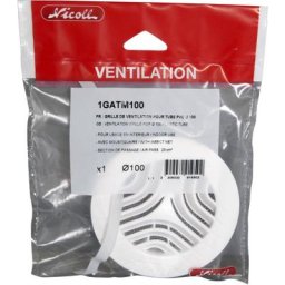 Nicoll - Grille aération ronde simple pour tube pvc D.125