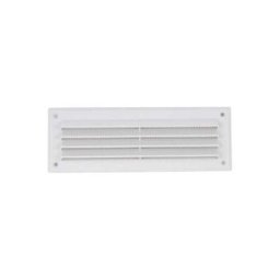 CR237B Grille d'aération en plastique, format rectangulaire - Blanc