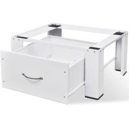 Socle pour machine à laver avec tiroir Blanc