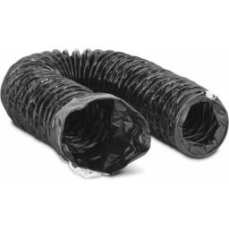 Tuyau De Ventilation Flexible Avec Armature Pour Chantier pvc Nylon Ø200mm 5m - Noir, Argent