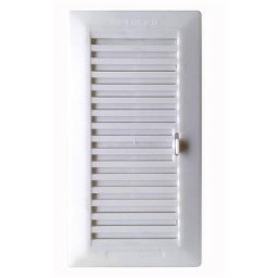 Grille d'encastrement réglable 13.3x26cm abs + cadre abs blanc (g)