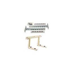 Support mural réglable - Etagère pliante peinte avec traverse 160 kg - Lg 550 mm