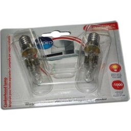 Lot de 2 ampoules halogènes T25L E14 40W long. 81mm diam. 23mm (484000008834, 9029791929) Hotte