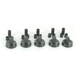 Lot de 5 manettes noires universelles pour Cuisiniere,Four et Plaque de cuisson 00539102 pour