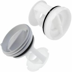 Lot de 2 bouchons filtres de vidange (484000000966, 00635377) Lave-linge PROLINE, LADEN, SIEMENS,