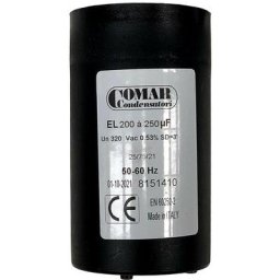 Comar - Condensateur De Démarrage 200uf à 250uf 250v à Cosses Faston Pour Moteur Monophasé