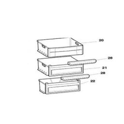 Indesit - tiroir inferieur REP22 pour congelateur C00289433
