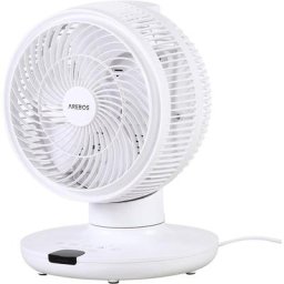 Ventilateur de table Arebos 55W oscillation 3D 4 vitesses - Blanc - Blanc