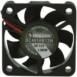 QC4010B12H Ventilateur axial 12 v/dc 12.23 m³/h (l x l x h) 40 x 40 x 10 mm - noir - Quickcool