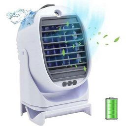 Rafraîchisseur d'air 3 en 1 Fishtec Mini Climatiseur Mobile Silencieux 486m³/h 60W Blanc