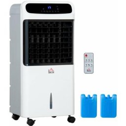 Ventilateur rafraichisseur humidificateur ioniseur 4 en 1 - roulettes, télécommande - silencieux