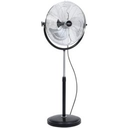 Ventilateur sur pied avec tête inclinable 3 vitesses 45 cm 100W Vidaxl Noir