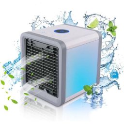 Soldela - Mini Climatiseur Portable Silencieux - Ventilateur Mobile 3 Vitesses - Réservoir Eau