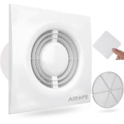 AIROPE -AC-SC- 100 mm Ventilateur,Extracteur d'Air avec Clapet Anti-Retour + Moustiquaire