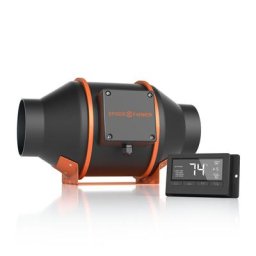 Spider Farmer - Ventilateur de conduit en ligne de 4 pouces avec contrôleur de température et