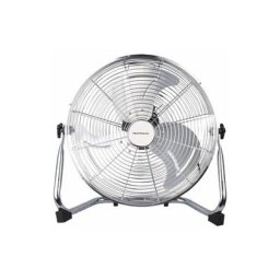Tecnolux - Ventilateur sur pied Chrome 90W 3 vitesses D45cm Noir