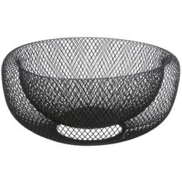 5five - Corbeille en métal 27 cm Mesh noir - 5 five simply smart - Noir