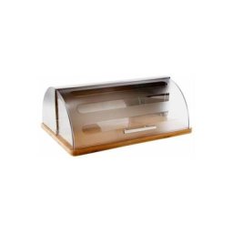 Five Simply Smart - Boîte à pain en bambou et inox - Livraison gratuite - Argenté