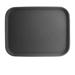 Plateau Rectangulaire Antidérapant - 356 x 457 mm - Noir