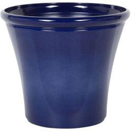 Cache-Pot 46 cm de Diamètre en Fibre d'Argile et Fibre de Verre Bleu Marine Kokkino - Bleu