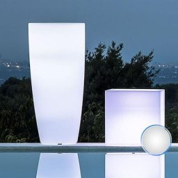 Tekcnoplast - Pot lumineux rond mod. Agave h 90 avec lampe blanche