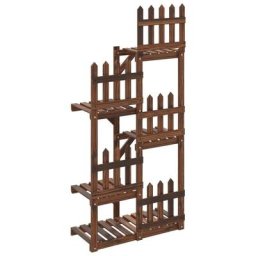 Support à fleurs 60x25x130 cm bois massif de sapin Vidaxl Brun