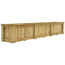 Jardinière surélevée Bac a Fleur | 291x50x50 cm Bois de pin imprégné 21374 - Brun