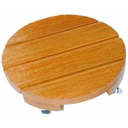 Nortene - Support à roulettes bois rond Flora Roll Lasure - 50 cm