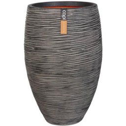 Pot à fleurs Nature Rib élégant Deluxe 45x72 cm Anthracite Capi Anthracite
