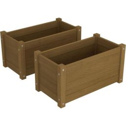 Jardinières d'extérieur 2pcs Marron miel 60x31x31cm Bois de pin vidaXL - Honey brown