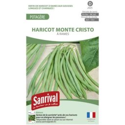 Graines Haricot à rames Monte Cristo. . Marque : Sanrival Réf. : 2025