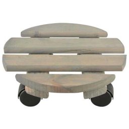 Support plantes rond - l 23,3 x l 23 x h 7,9 cm - Gris - Livraison gratuite - Gris