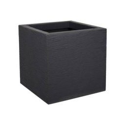 Plastique Bac a fleurs carré Graphit Up - 21 l - 29,5 x 29,5 x 29,5 cm - Gris anthracite - EDA