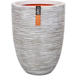 Capi - Pot à fleurs Nature Rib Élégant bas 36 x 47 cm Ivoire KOFI782 Ivory