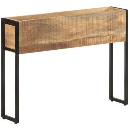 Joli® Mode Jardinière 90x20x68 cm Bois de manguier brut - Jardinière Extérieur - bac a fleur