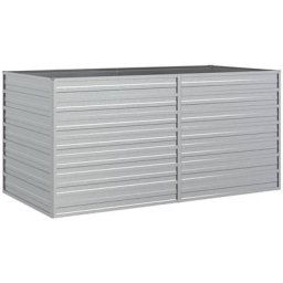 Lit surélevé de jardin 160x80x77 cm Acier galvanisé Argenté vidaXL - N/A