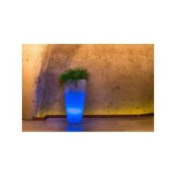 Tekcnoplast - Pot lumineux rond mod. Agave h 90 avec lampe bleue