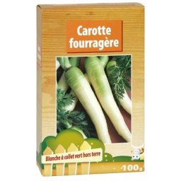 Vilmorin - Graines de Carotte fourragère blanche à collet vert - boite de 100 grs