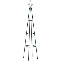 Supports plantes grimpantes 2 pcs | Étagère à plantes Vert foncé 35x35x195 cm Fer 39663 - Vert